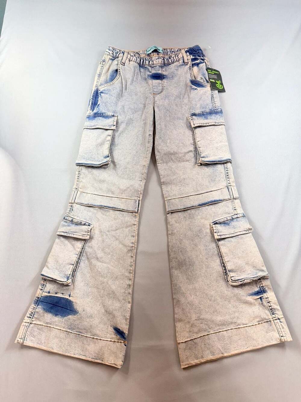 Love Trends Eco-Friendly Denim Cargo Pants Size S Y2K